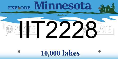 IIT2228 Minnesota License Plate