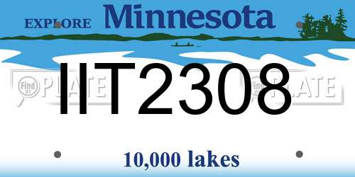 IIT2308 Minnesota License Plate