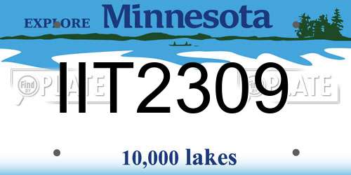 IIT2309 Minnesota License Plate