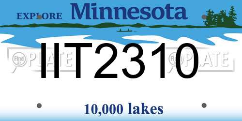 IIT2310 Minnesota License Plate