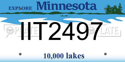 IIT2497 Minnesota License Plate