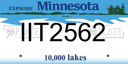 IIT2562 Minnesota License Plate