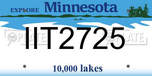 IIT2725 Minnesota License Plate
