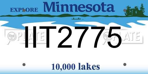 IIT2775 Minnesota License Plate