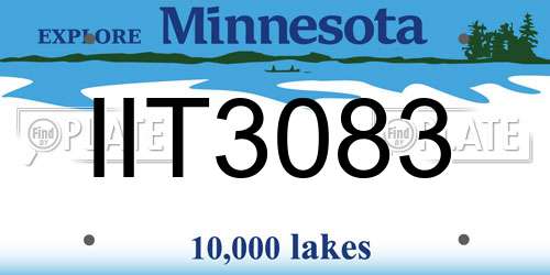 IIT3083 Minnesota License Plate