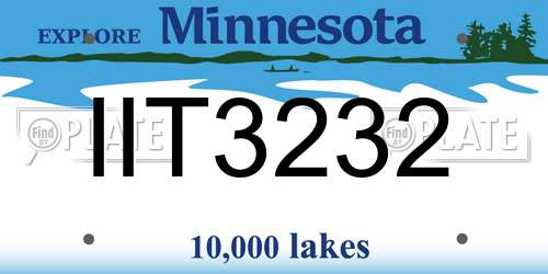 IIT3232 Minnesota License Plate