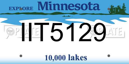 IIT5129 Minnesota License Plate