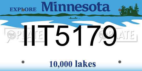 IIT5179 Minnesota License Plate