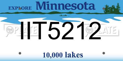 IIT5212 Minnesota License Plate