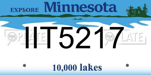 IIT5217 Minnesota License Plate