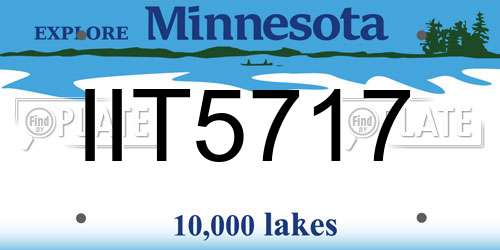 IIT5717 Minnesota License Plate