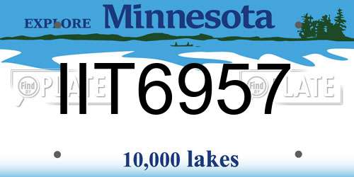 IIT6957 Minnesota License Plate
