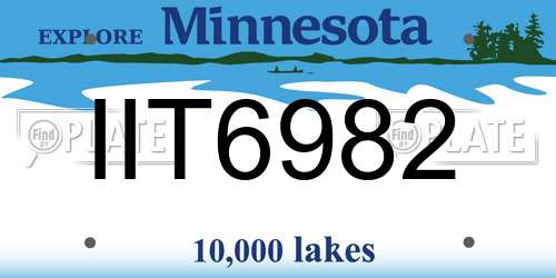 IIT6982 Minnesota License Plate