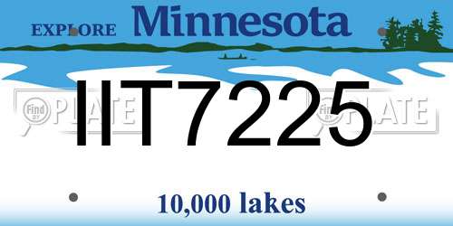 IIT7225 Minnesota License Plate