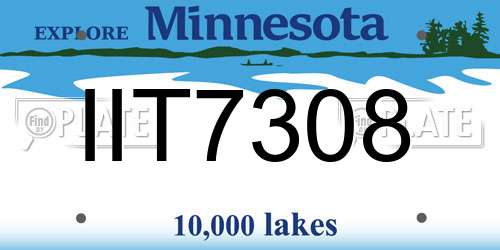 IIT7308 Minnesota License Plate