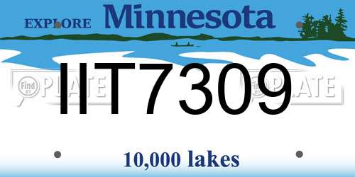IIT7309 Minnesota License Plate