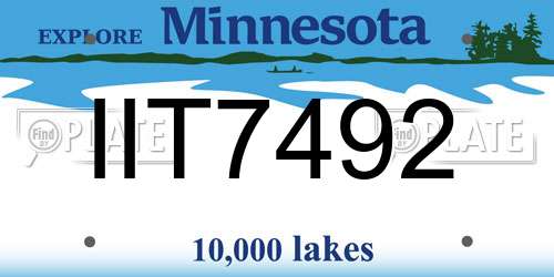 IIT7492 Minnesota License Plate