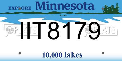 IIT8179 Minnesota License Plate
