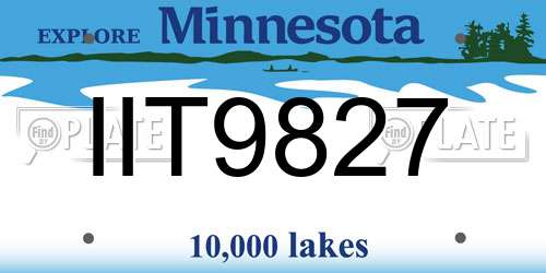 IIT9827 Minnesota License Plate