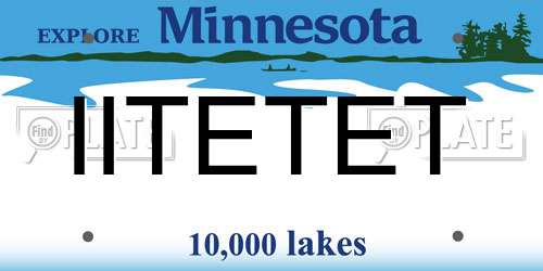 IITETET Minnesota License Plate