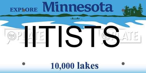 IITISTS Minnesota License Plate