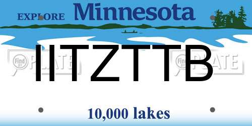 IITZTTB Minnesota License Plate