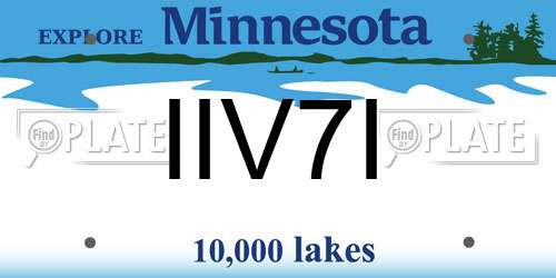 IIV7I Minnesota License Plate