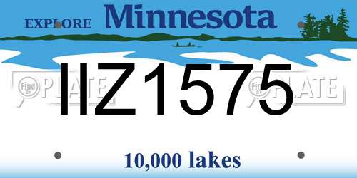 IIZ1575 Minnesota License Plate