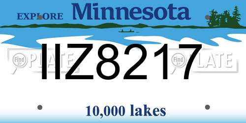 IIZ8217 Minnesota License Plate