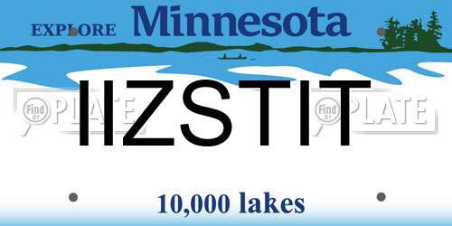 IIZSTIT Minnesota License Plate