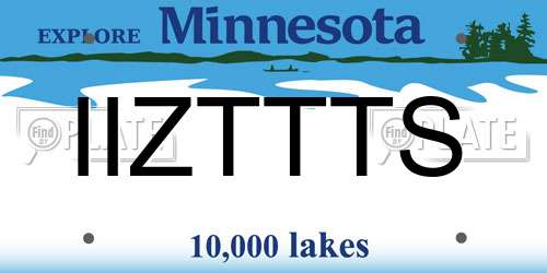IIZTTTS Minnesota License Plate