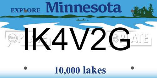 IK4V2G Minnesota License Plate
