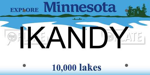 IKANDY Minnesota License Plate