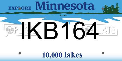 IKB164 Minnesota License Plate