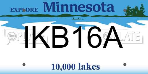 IKB16A Minnesota License Plate