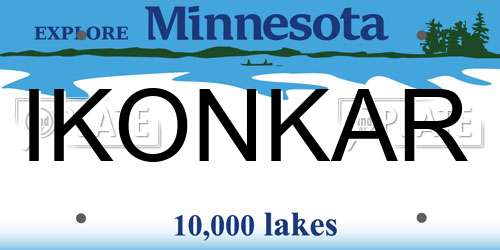 IKONKAR Minnesota License Plate