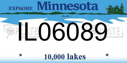 IL06089 Minnesota License Plate