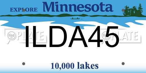 ILDA45 Minnesota License Plate