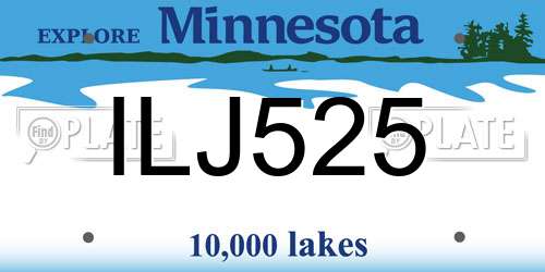 ILJ525 Minnesota License Plate