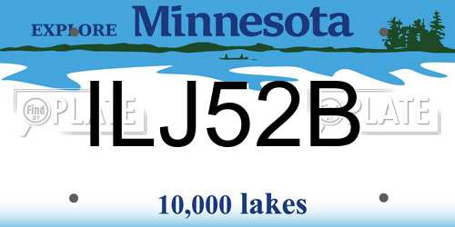 ILJ52B Minnesota License Plate