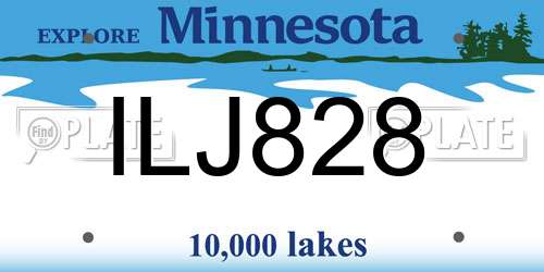 ILJ828 Minnesota License Plate