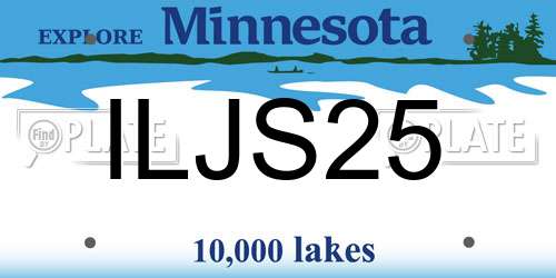 ILJS25 Minnesota License Plate