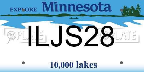 ILJS28 Minnesota License Plate