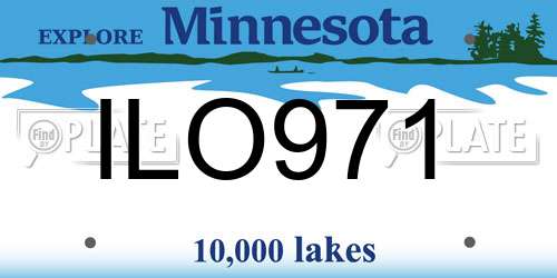 ILO971 Minnesota License Plate