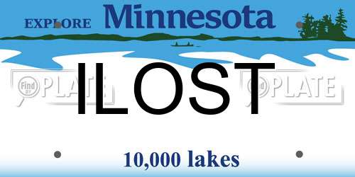 ILOST Minnesota License Plate
