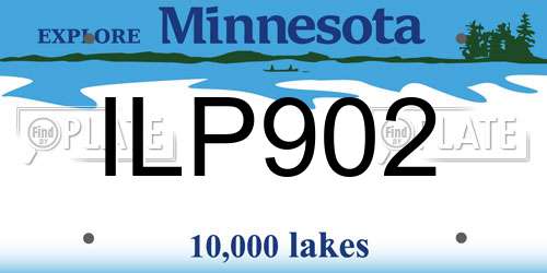 ILP902 Minnesota License Plate