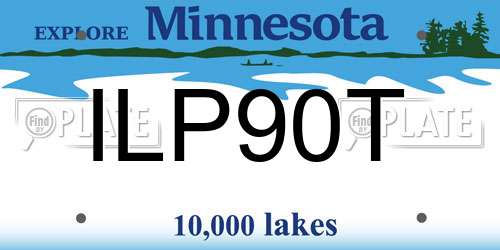 ILP90T Minnesota License Plate