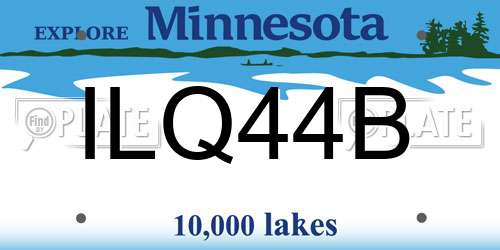 ILQ44B Minnesota License Plate