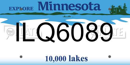 ILQ6089 Minnesota License Plate
