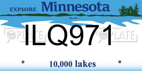 ILQ971 Minnesota License Plate